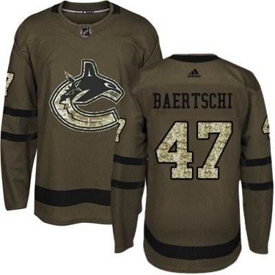 Adidas Vancouver Canucks #47 Sven Baertschi Green Salute to Service Stitched NHL Jersey